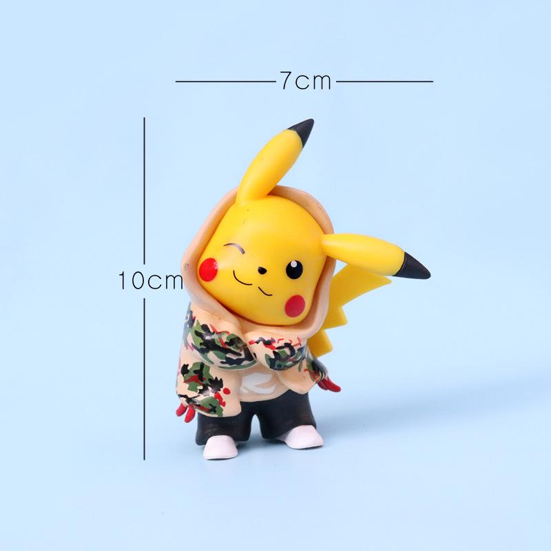 

Красочная фигурка Покемона Бхиккху: Игрушка со шляпой и одеждой - Топпер для торта и украшение для автомобиля/рабочего стола