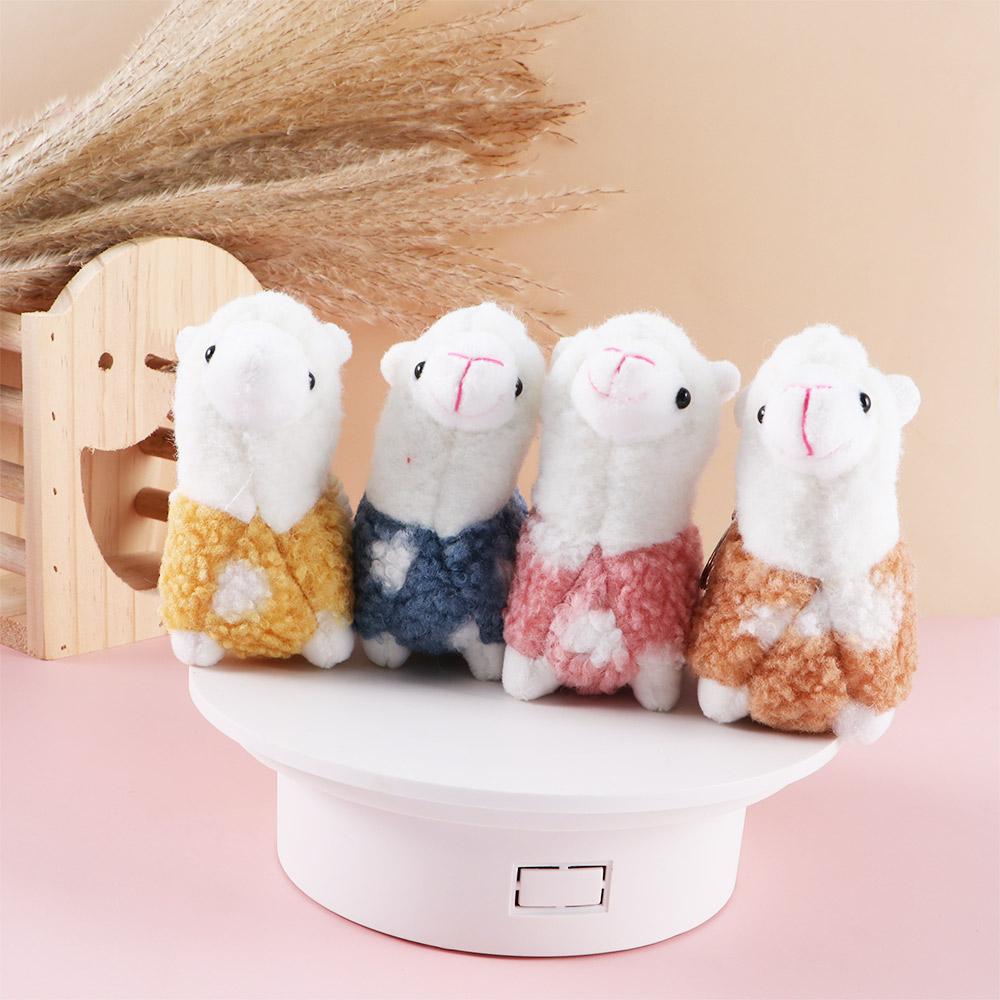 Ornaments Bag Pendants Key Chain Doll Stuffed Toy Alpaca Plush Keychains Plush Animals Keyrings