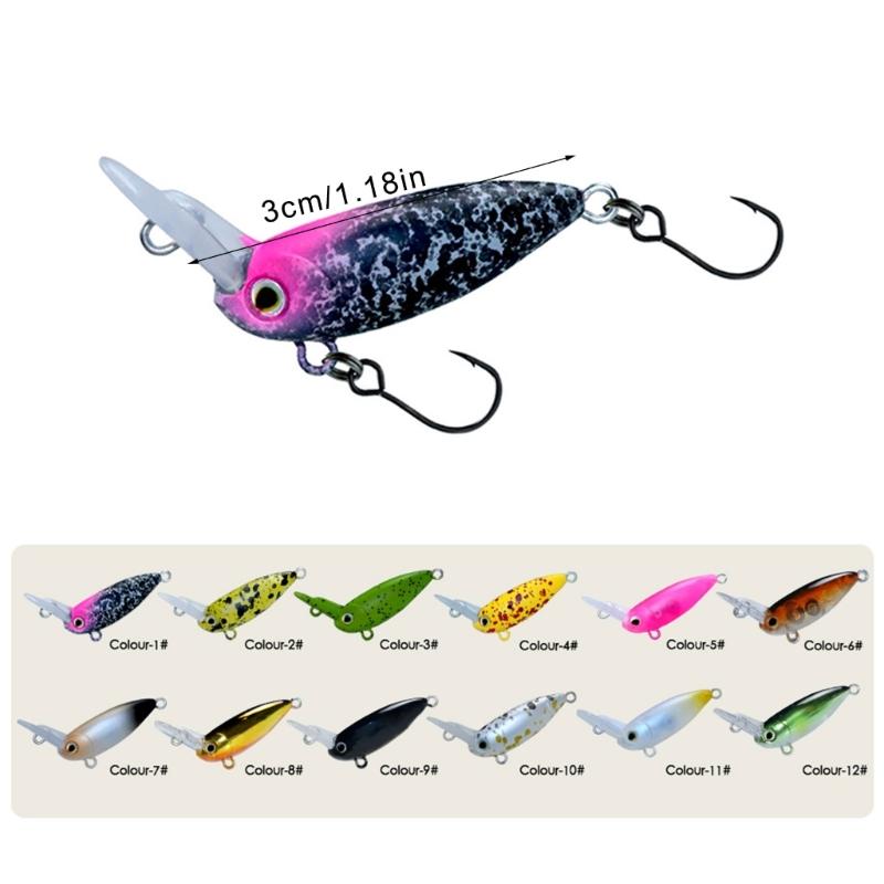 Small Crankbait Wobbler Slow Sinking Artificial Hard Baits Topwater Crank Wobbler Plastic Fishing Baits Enduring
