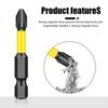 Magnetic Crossing Screwdriver Bit High Hardness Hexagonal Handle Screwdriver Bit Head Steel Nonslip Batch Head Hand Tool