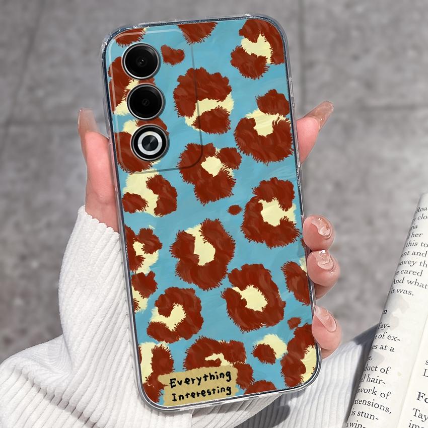 Für Oppo A3 A5 A1 Pro A3x AX5 AX5s A7 A8 Ace2 Luxuriöse Stoßfeste Handyhülle Niedliche Blumenmuster Transparenter TPU Schutz Rückseite Für Oppo Hülle