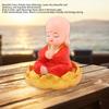 Small Monk Ornaments Cute Monk Car Interior Display Decoration Light Energy Sensing Decorations for Car Dashboard Home