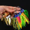 5pcs Bearded Lure 14.5g Composite Rotating Sequin Anti-Snag for Blackfish Fishing Lure