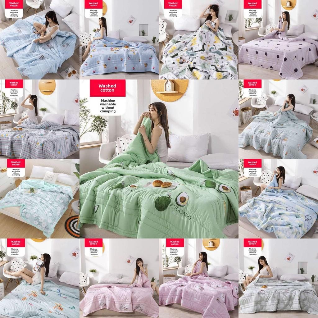 Stylish Blanket Summer Polyester Fiber Fill Water Wash Cotton For Indoor Use