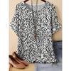 Summer Womens Retro Stripe Flower Animal Pattern 3D Printed Color T-shirt Loose Comfortable Soft Breathable Large Size Fashion O-neck T-shirt