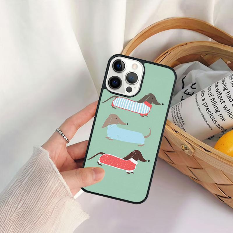 

Sausage Dog Dachshund Art Phone Case For iPhone 17 Air 16 15 14 11 12 13 Pro MAX Plus coque Cover Shell iPhone 11pro max