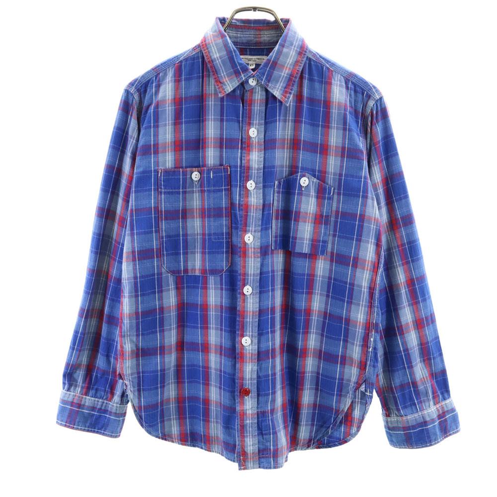 ENGINEERED GARMENTS Made in USA Check Pattern Long sleeve shirt XS Blue Men's Used