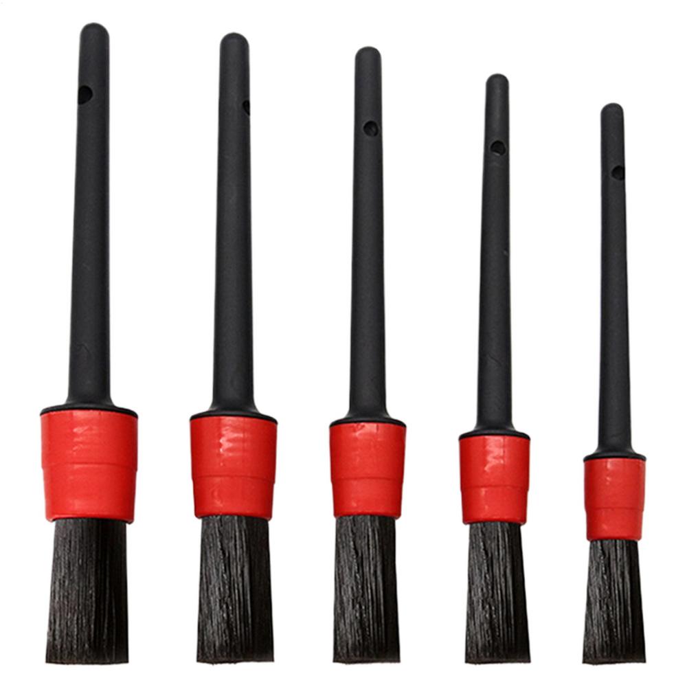 

New Car Cleaning Detailing Brush 5pcs Set Automotive Interior Detailing Brush For Cleaning Wheels Dashboards Air Vents