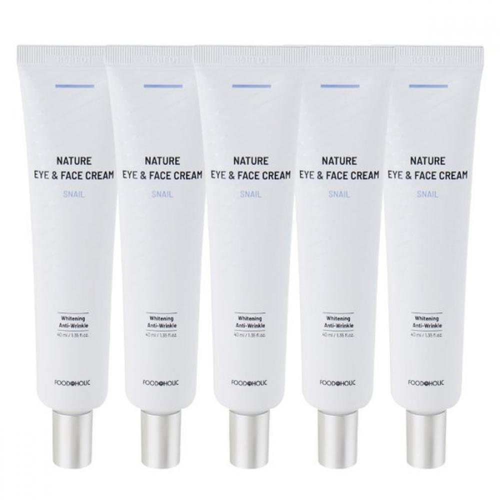  5 Pieces  Food Aholic Nature Snail Eye   Face Eye Cream 40ml