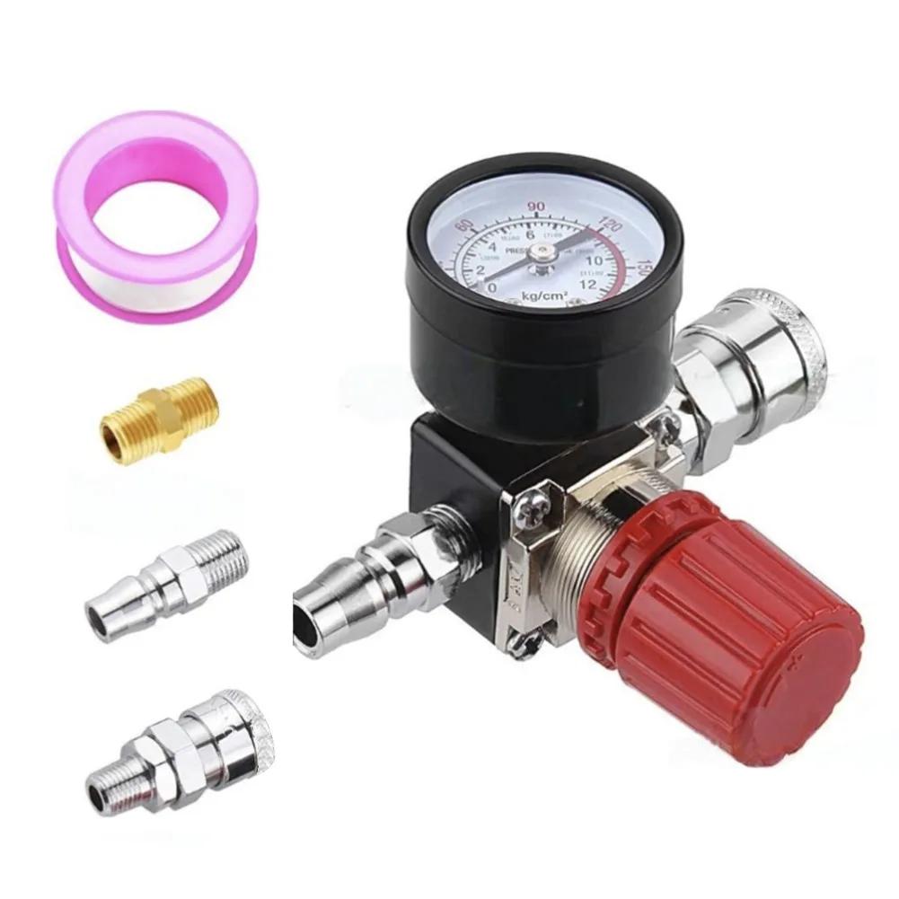 1/4 Air Pressure Regulator Pressure Reducer Pressure Control Valve With Pressure Gauge 175PSI For Air Compressor Pressure Switch