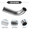 Bend Elbow Pipe Tube, 1" OD 4" 2.36" Leg 90 Degree DIY Exhaust Pipe Intercooler Air Intake Tube Universal for Car Truck Automotive Durable 304