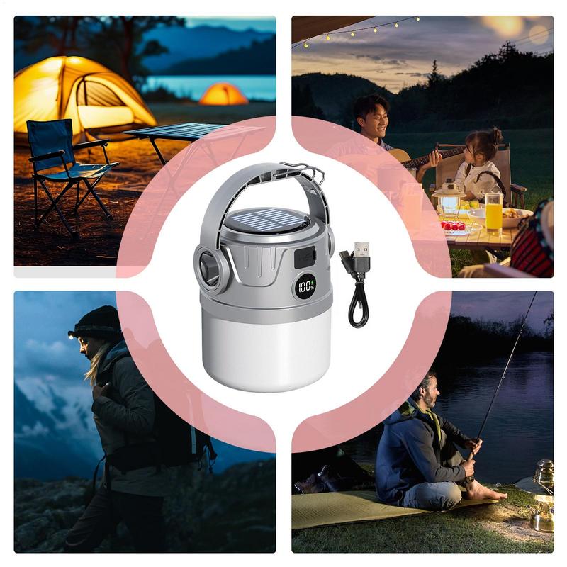 Camping Lantern Rechargeable Lightweight Led Camping Lantern Foldable Compact Multifunctional Lights for Outdoor Hiking Night