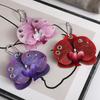 Simulation Flower Orchid Lily Keychain Backpack Decoration Backpack Hangings Decor