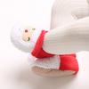 Cute Newborn Boots Santa Claus Foot Socks Baby Christmas Boots Santa Claus Design Winter Warm Slippers Non Slip Shoes 0-18M