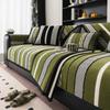 Chenille Sofa Cover, Non-Slip Sofa Protector, Striped Couch Cover for Double Sofa, Universal Fit, Four Seasons