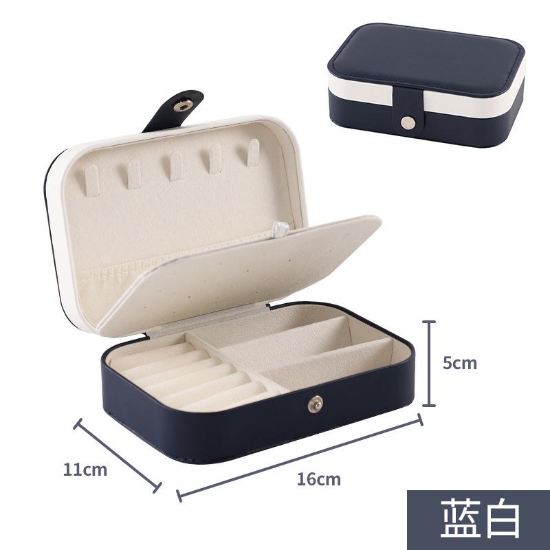 Jewelry Storage Box High-end Double-layer Jewelry Box Jewelry Ring Earring Box Jewelry Packaging Gift Box