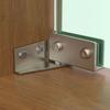 Non-perforated Glass Door Hinge Side Mounted Cabinet Glass Hinge  Kitchen Shelves