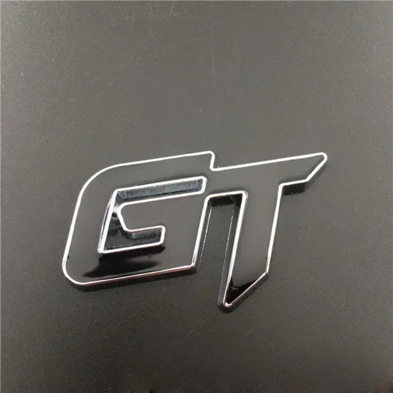 3D Metal GT Logo Letters Car Front Grill Rear Trunk Emblem Badge Sticker Decals For GT Accessories