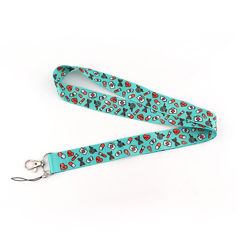 Medical signs Credential Holder Keychains Neck Lanyard For Pass Card Credit Card Holder Keychain Straps Mobile Phone Wholesale
