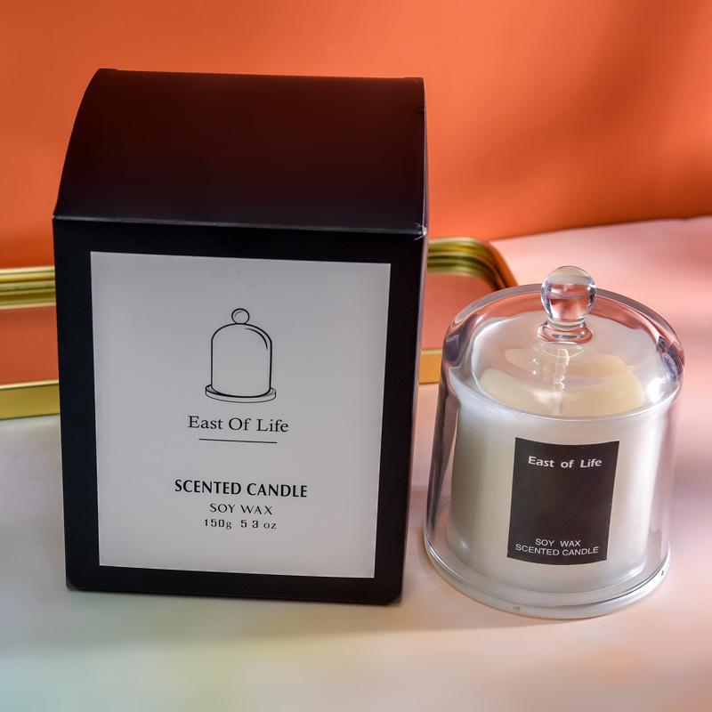 

Свеча ручной работы из воска без сои, в золотом колокольчике, в стеклянном стакане, ароматическая, креативный аромат, сувенирная, подарочная White - English Pear Fresia