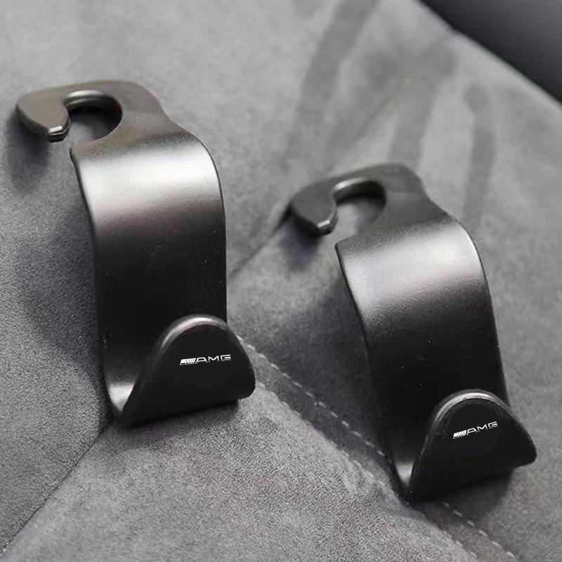 Auto Seat Headrest Hook Storage Hanger Car Interior Accessories For Mercedes Benz AMG W212 W205 W246 W177 W176 W213 GLC GLE GLS ML Welcome Laser