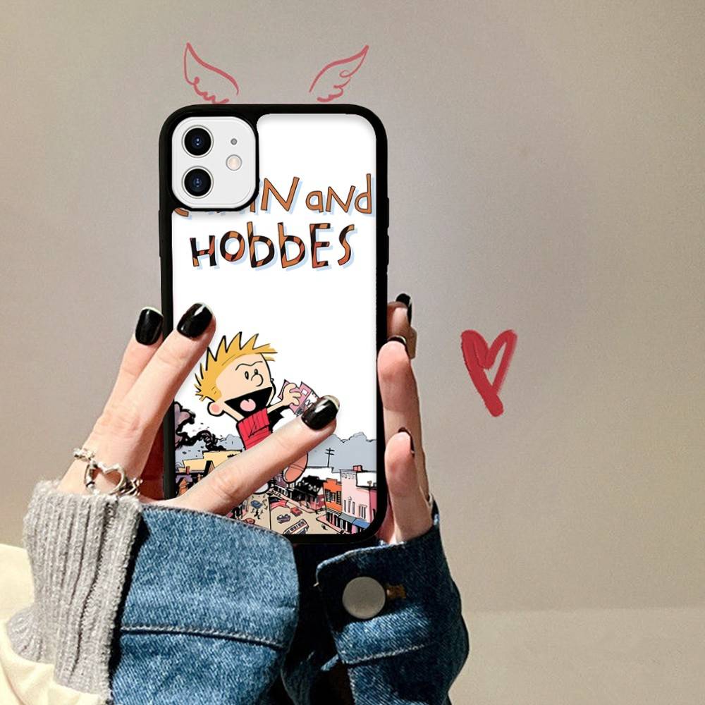 

C-Calvin And H-Hobbes Phone Case For IPhone 17 Pro 16 Plus 16 Pro Max 15 14 13 12 11 PC+TPU Back Cover iPhone 14 pro