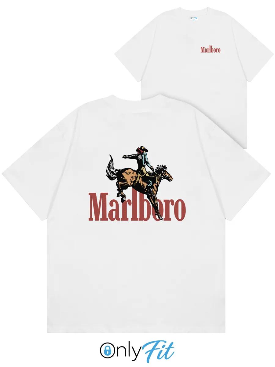 Cotton oversized Y2K rug pattern printed T-shirt M