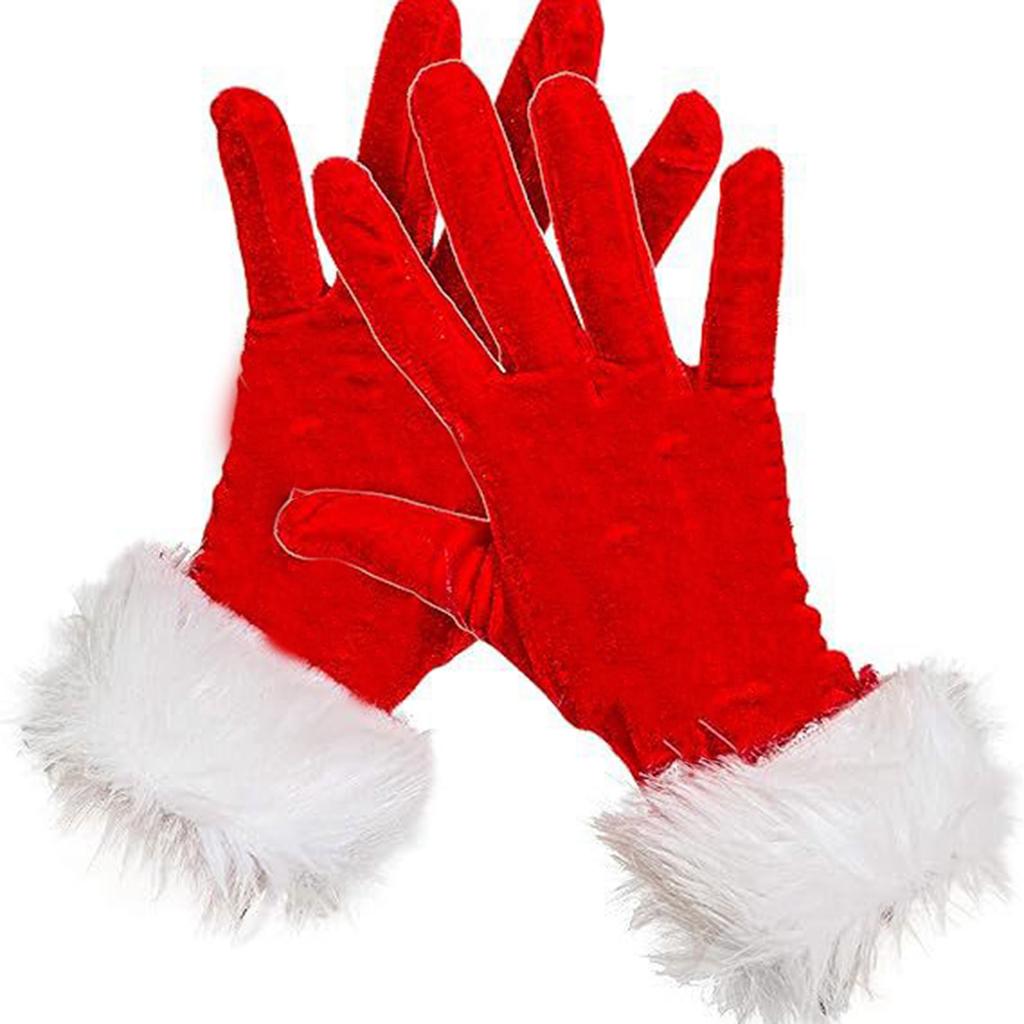 Christmas Party Etiquette Performance Gloves, Fleece-lined Velvet Gloves