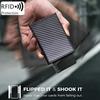 RFID Carbon Fiber Magnetic Wallet Men's Card Holder Slim Wallet Leather Wallet For Apple Air Tag Wallet - The Ideal Gift for Men