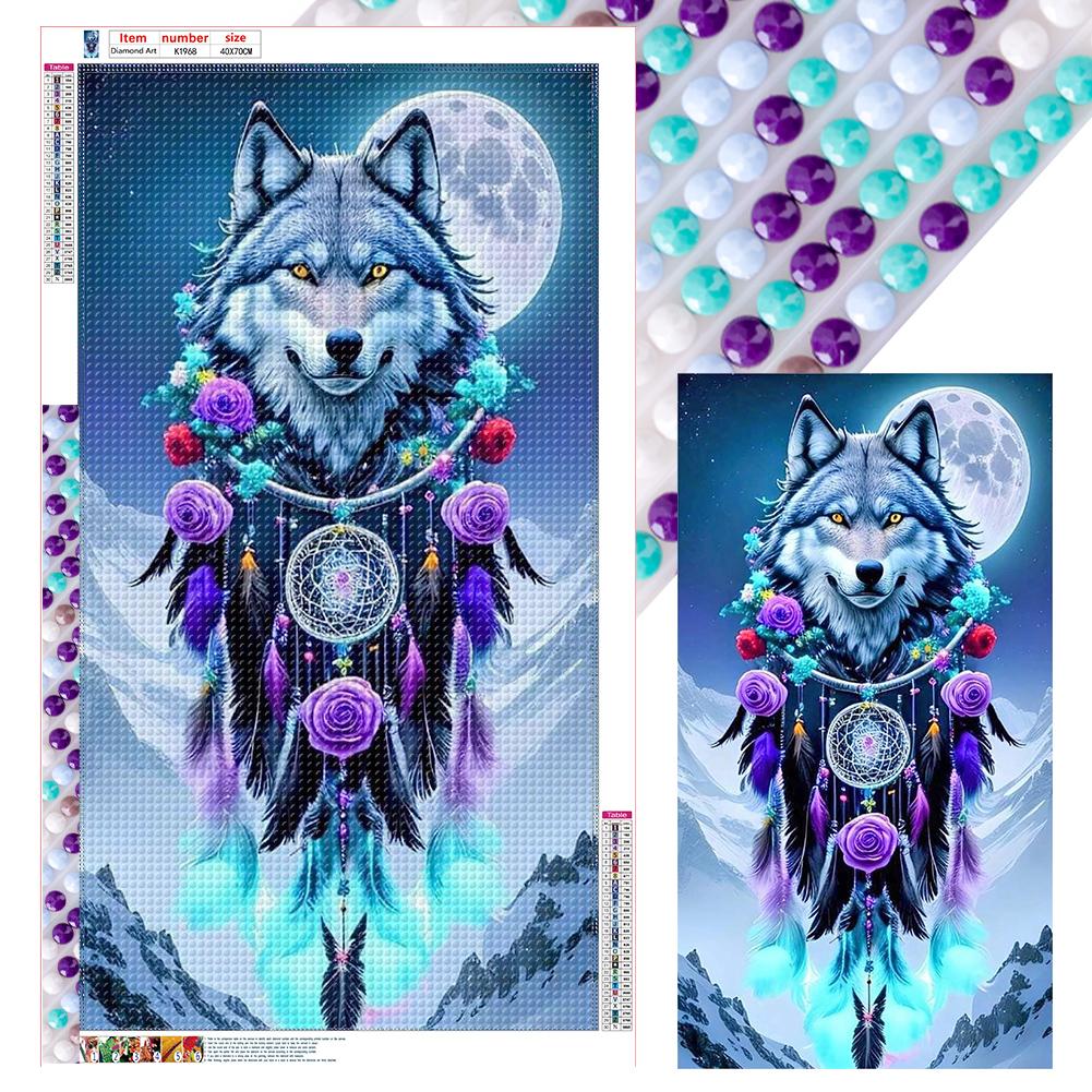 

5D DIY Full Round Drill Diamond Painting Wolf Kit Home Decor Art Craft