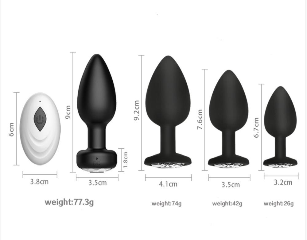 Frauen aufladen 10 Frequenz Vibration Anal Plug Set G-Punkt Größe hinteren Gericht Stimulation Silikon Männer Masturbation Sex Produkte