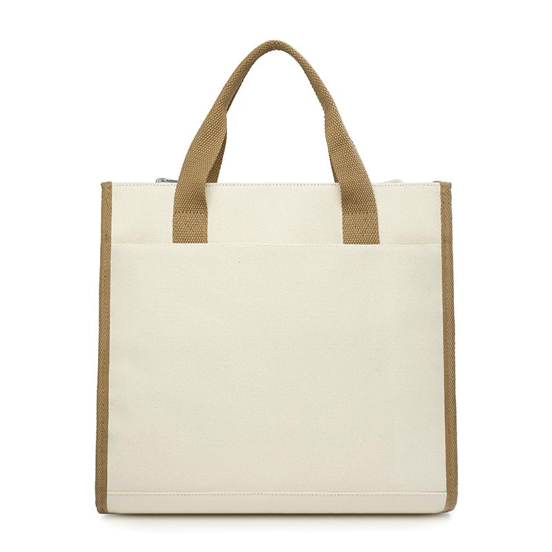 Canvas Bag Women's Large Capacity Multi-Pocket Tote Bag