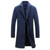 Men's Slim Fit Woolen Windbreaker: Korean Style Solid Color, Large Volume, Year-Round Wear