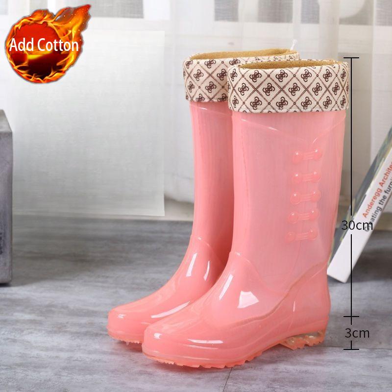 Women's Waterproof Rain Boots - Non-slip Quick-dry Candy-colored High-top Soft Keep Warm Comfort Adult Rain Shoes