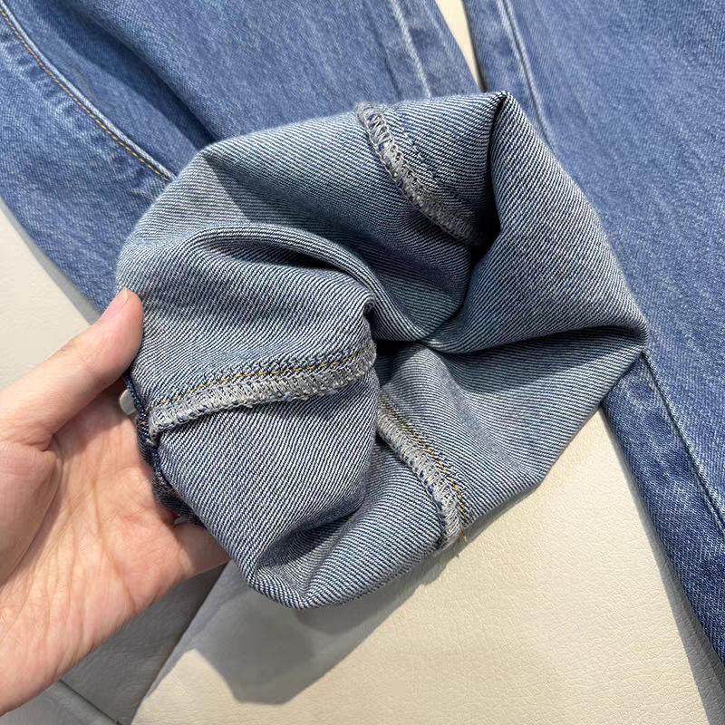 Stylish Women's Retro Blue Straight-Leg Jeans 2026: High-End, Loose Draped Fit