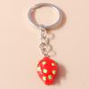 Cute Cartoon 3D Food Keychains Banana Strawberry Keyring for Car Keyholder Handbag Pendant Charms DIY Kid's Gift Accessories