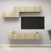7-piece TV Furniture Set Sonoma Oak Engineered Wood