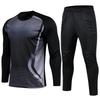 Herren Erwachsenen Fußball Torwart Uniform Schutzschwamm Fußball Langarm Kinder Training Torwart Fußball Trikot Oberteil Hose