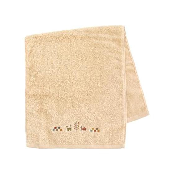 OKA Sierra Towel, Approx. 77cm x 34cm, Beige (Gabbeh, Ethnic, Washable Face Towel)