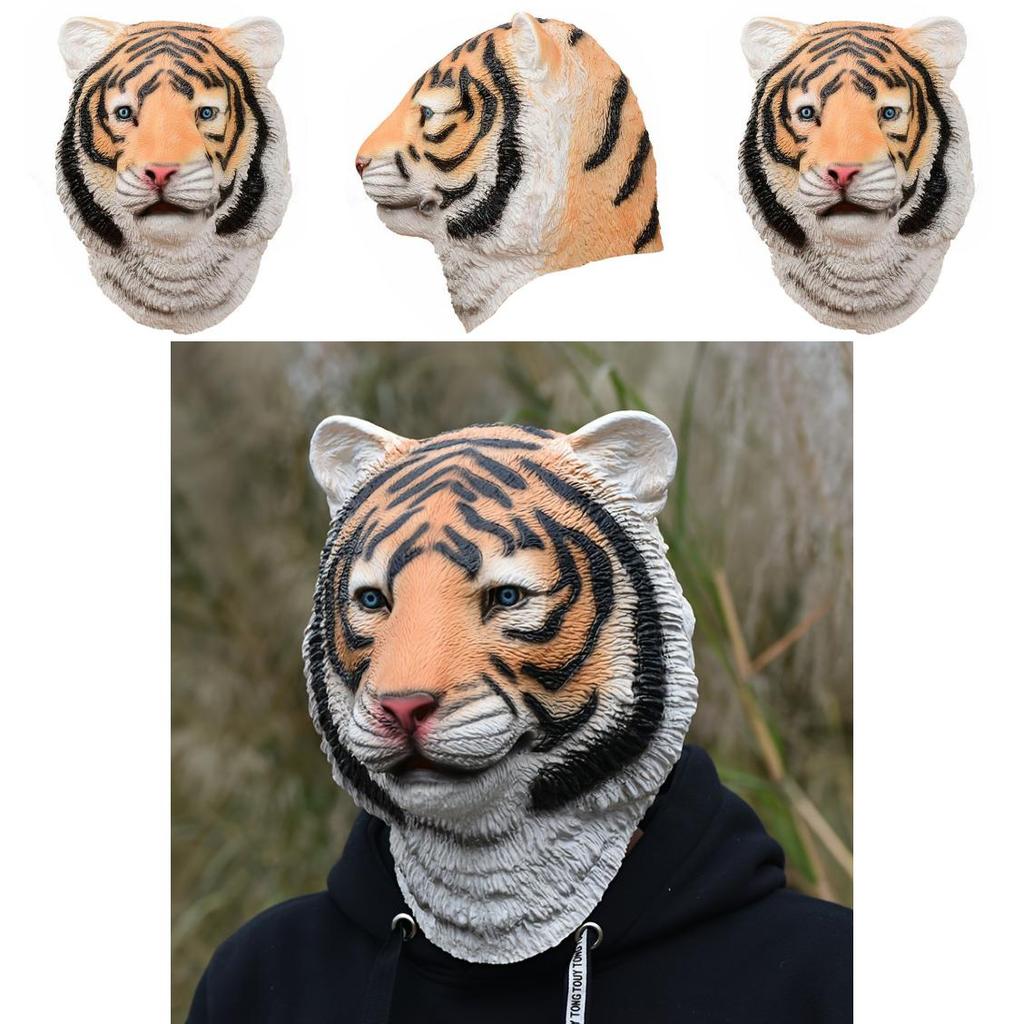 New Latex Tiger Mask For Halloween Festivities And Carnival Stage Performances
