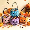 Handheld Ghost Plush Bag Open Top Pumpkin Candy Bucket Festive Halloween Candy Bag  Halloween Party