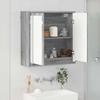 Bathroom Mirror Cabinet with Door Grey Sonoma 60 x 20 x 60 cm