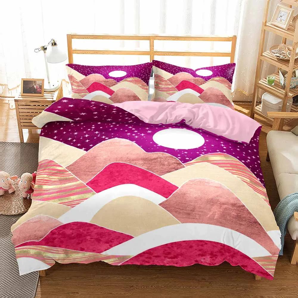 

Durable Elegant Print Sunrise Home Textile Pillowcases Soft Comfortable 240x220 Housse De Couette Bed Polyester High Quality Quilt Comforter (quilt)-EU Single(135*200cm)3pcs