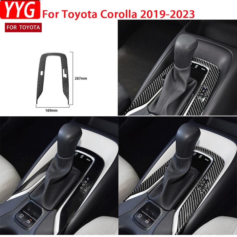 Real Soft Carbon Fiber RHD LHD Sticker For Toyota Corolla      2024 Center Console Gear Shift Accessories