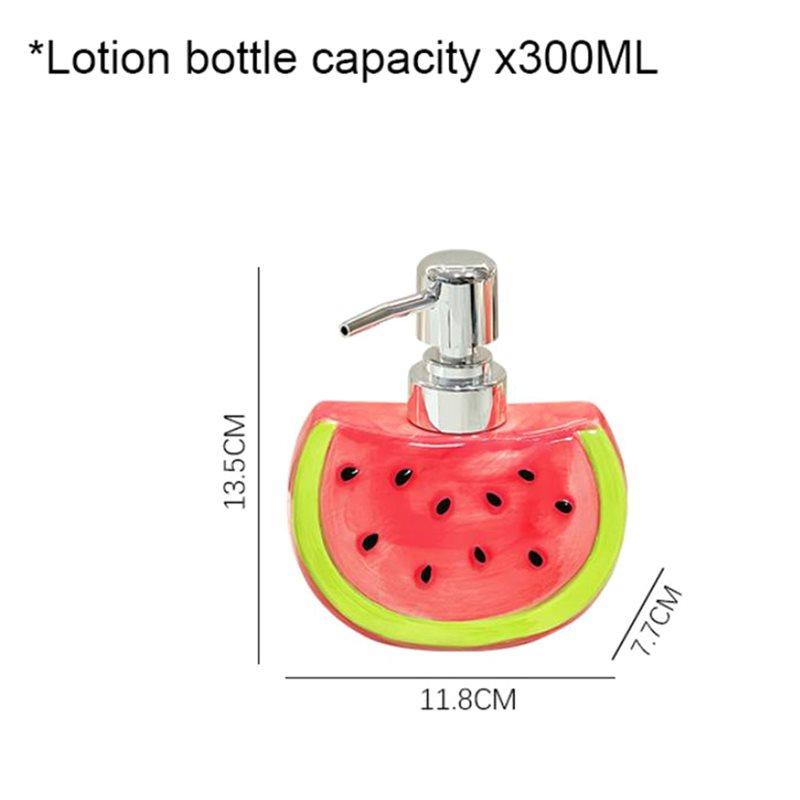A25F-Badeöl für Handseifenspenderflasche Waschmittel Wassermelonenförmige Kreative Druckpumpspenderflasche