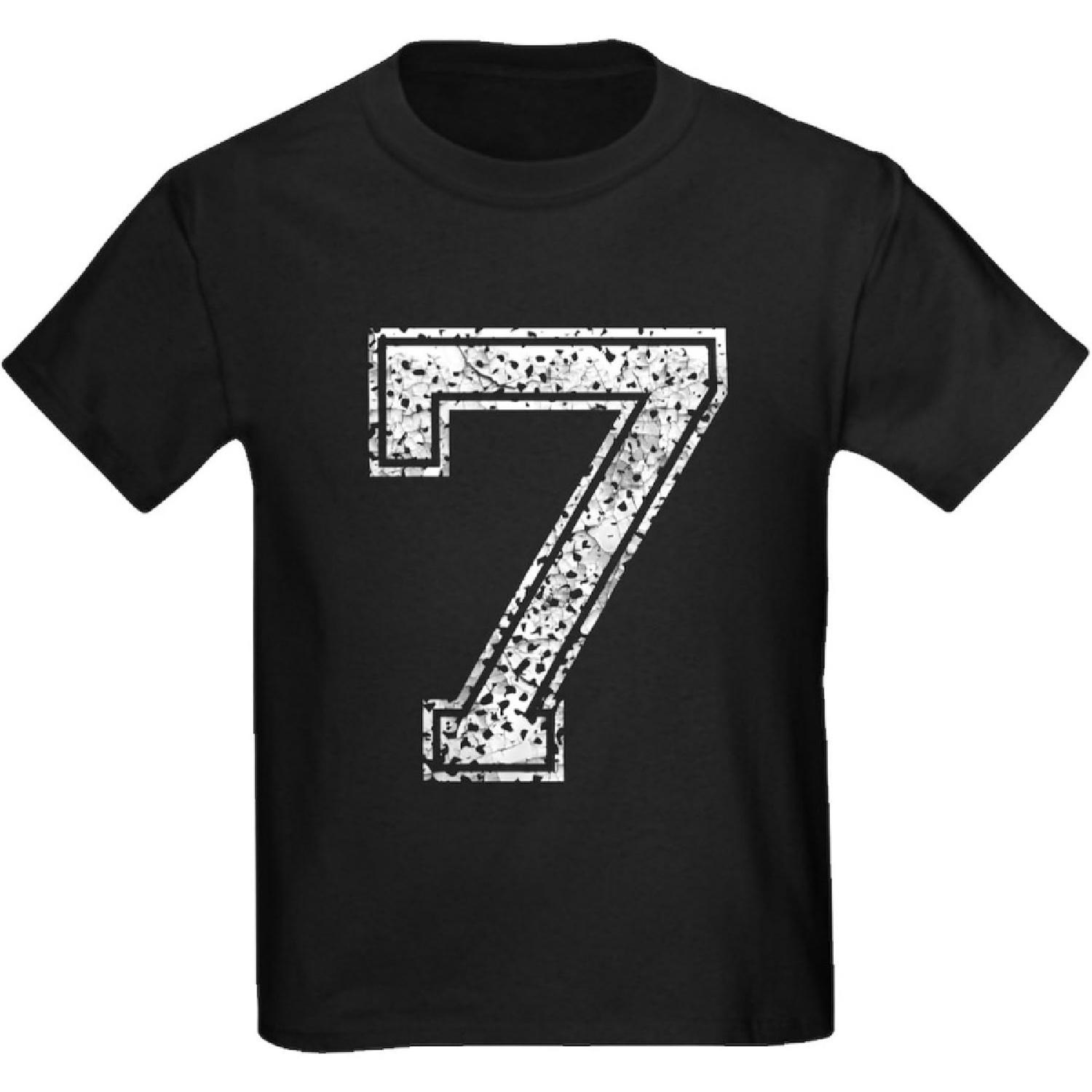 CafePress 7, Винтажная детская темная футболка, Молодежная детская хлопковая графическая темная футболка S