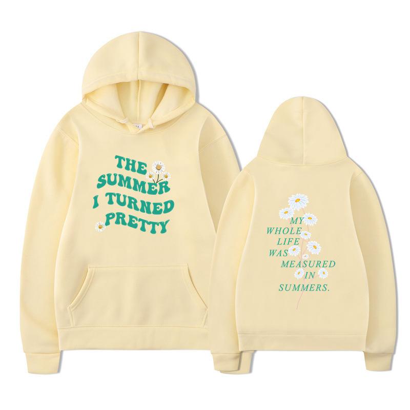 The Summer I Turned Pretty Print Fashion Sweatshirt Hip Hop Casual Unisex Autumn Winter Fleece Streetwear Tops Sudaderas