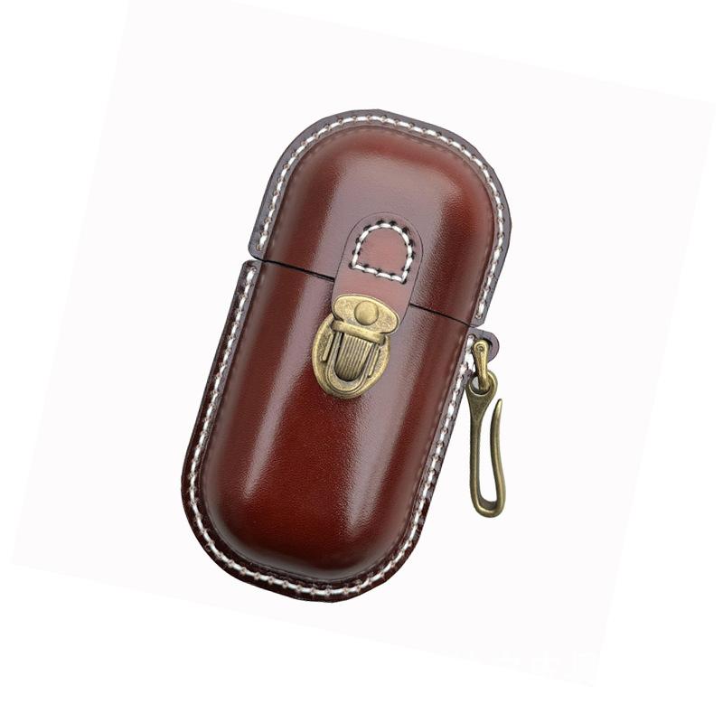 2026 New Plant Tanned Leather Glasses Case with Hook Portable Anti Drop Sunglasses Storage Holder Personalized Multi Color
