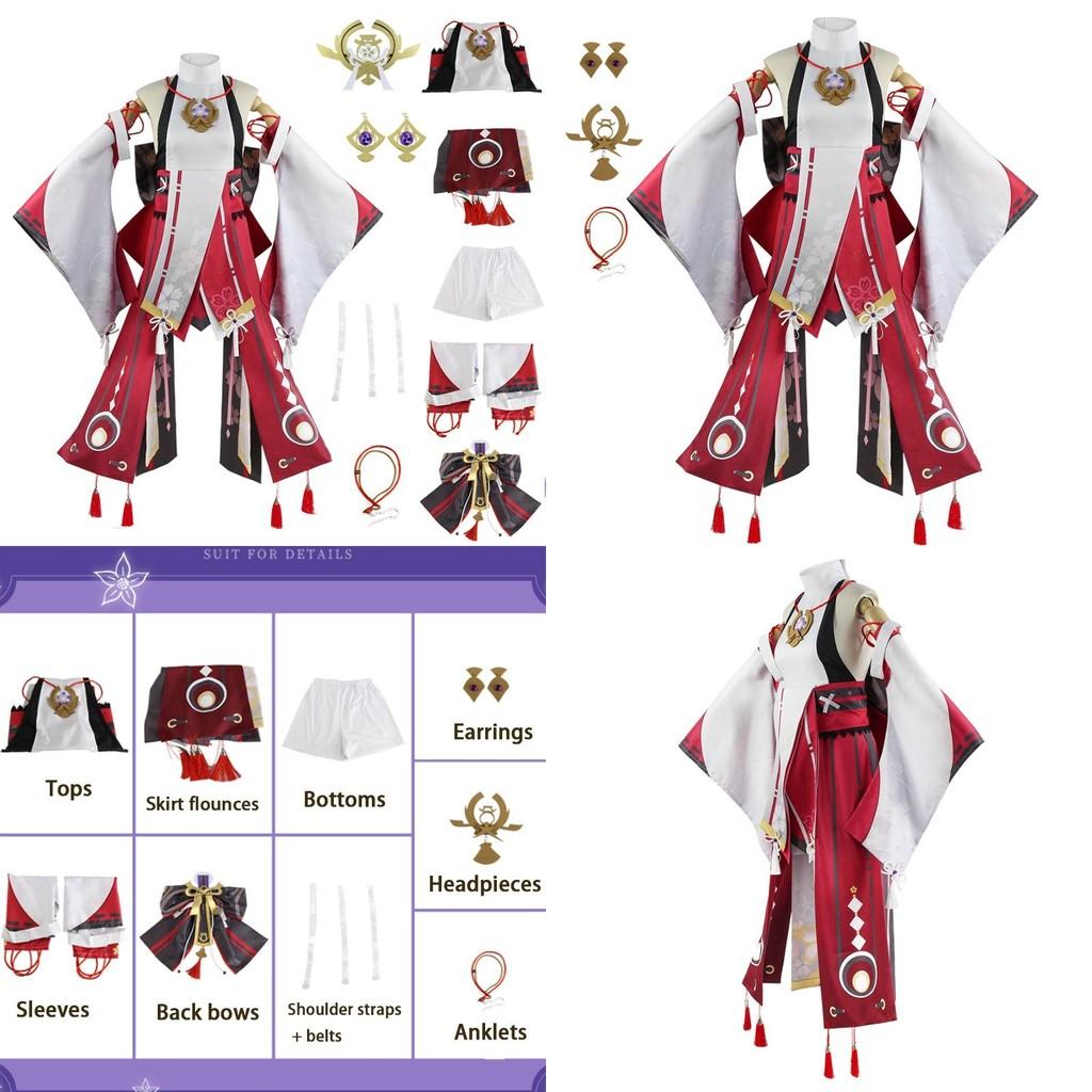 Yae Miko Guuji Yae Cosplay Costume Uniform Outfits For Halloween