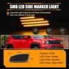 Front Fender LED Side Marker Lights for 2015 2016 2017 2018    Je-ep Renegade, Renegade Smoked Lens Side Bumper Marker Lamps, Amber LED Side Markers